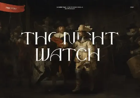 The Night Watch Display font