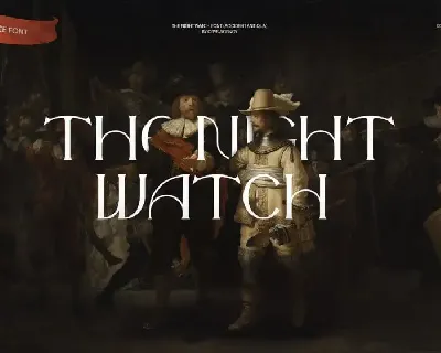 The Night Watch Display font