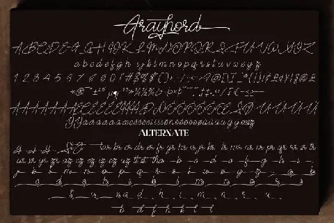 Frayhord Signature font