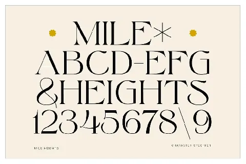 Mile Heights font