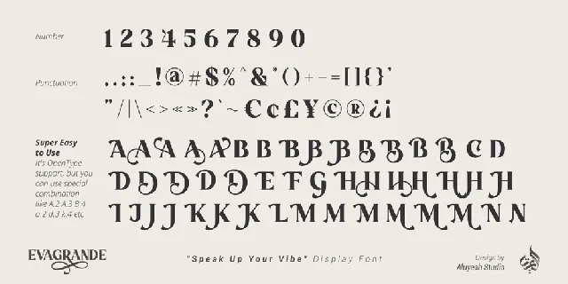 EVAGR.5ANDE font