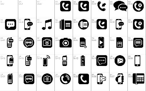 Mobile Icons font