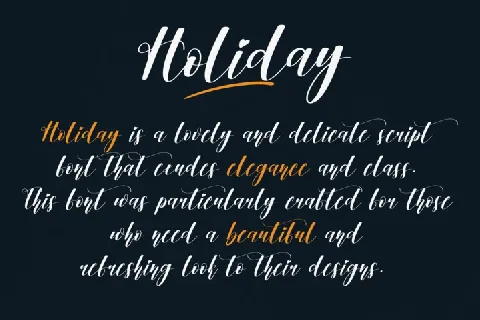 Holiday Typeface font