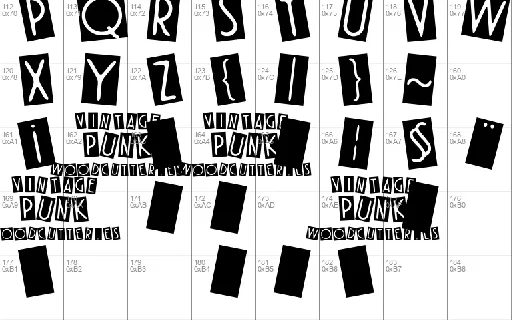 Vintage Punk font