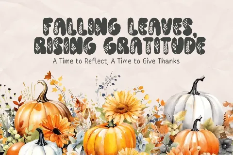 Flower Thanksgiving font