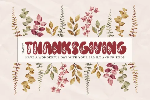 Flower Thanksgiving font