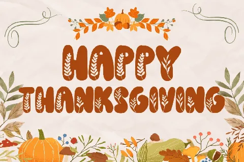 Flower Thanksgiving font