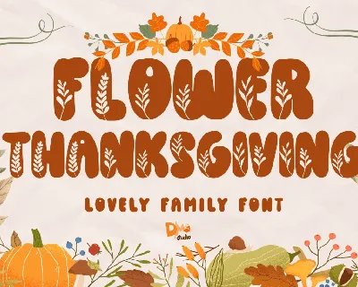 Flower Thanksgiving font