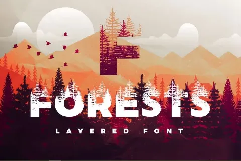 Forests Layered font
