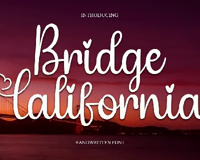 Bridge California font