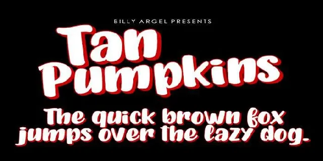 Tan Pumpkins font