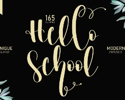 Hello School font