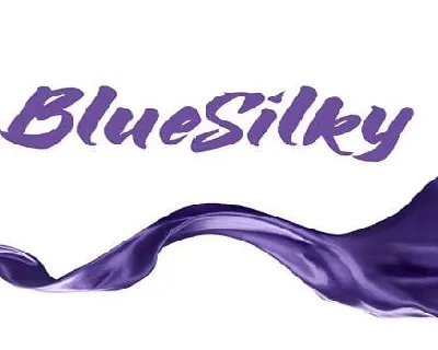 Blue Silky font