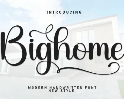 Bighome Script font