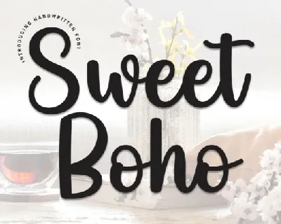 Sweet Boho Script font