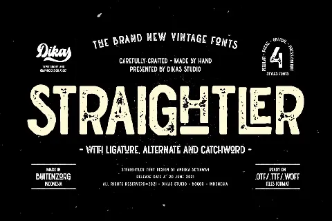 Straightler font