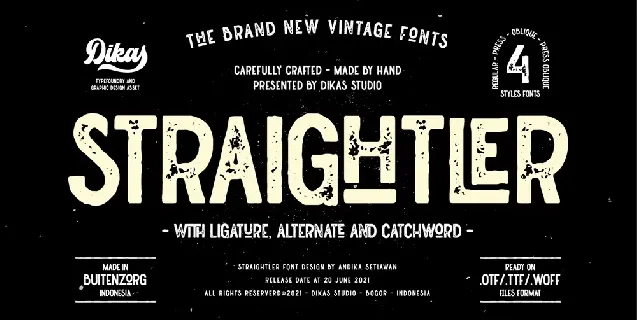 Straightler font