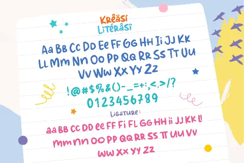 Kreasi Literasi Demo font