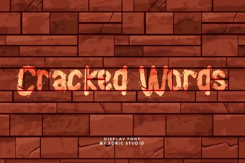 Cracked Words font