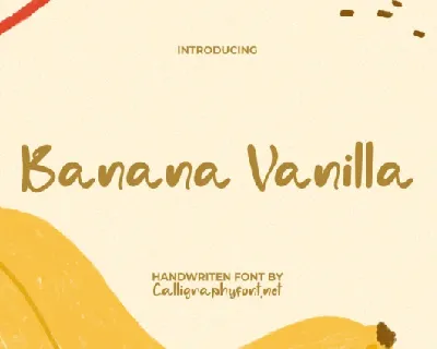 Banana Vanilla font
