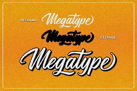 Megatype Script font