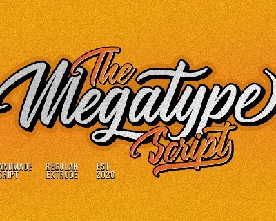 Megatype Script font