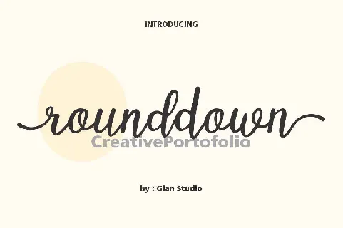 Rounddown font