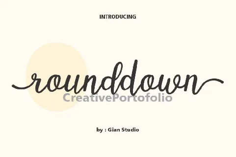 Rounddown font