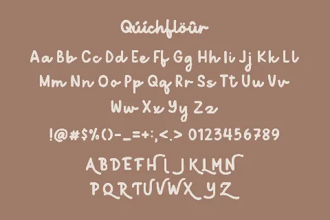 Quichflour Demo font