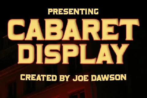 Cabaret Display font