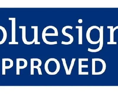 Blue Sign font