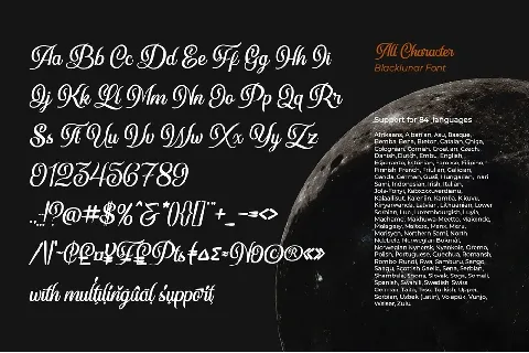 Blacklunar font