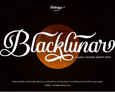 Blacklunar font