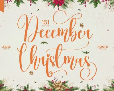 December Christmas font