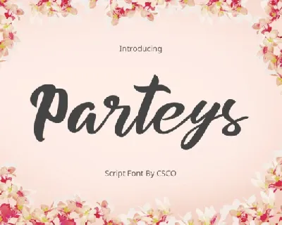 Parteys Script font