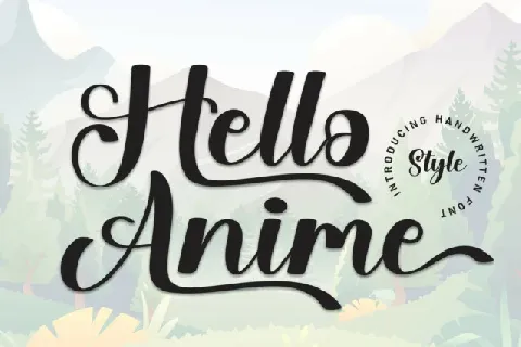 Hello Anime Calligraphy font