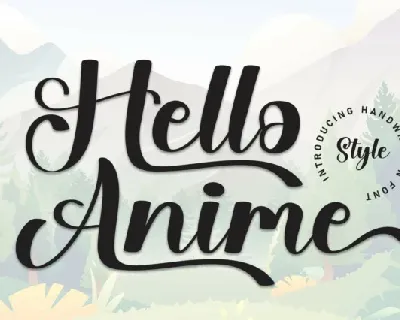 Hello Anime Calligraphy font