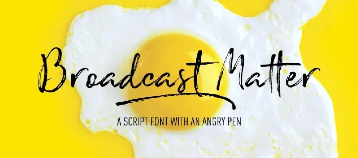 Broadcast Matter Free font