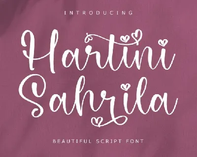 Hartini Sahrila font