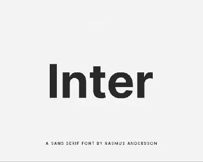 Inter Family font