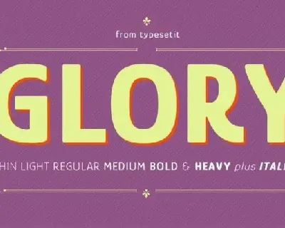 Glory Sans Serif Family font