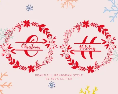 Christmas Holiday Monogram font