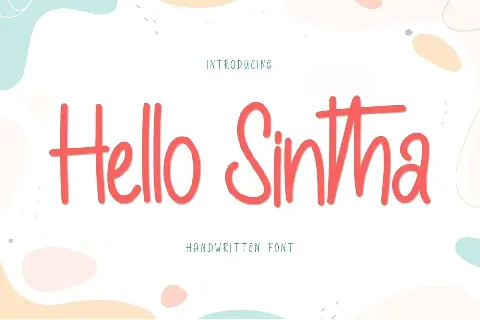 Hello Sintha - Personal Use font