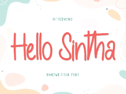 Hello Sintha - Personal Use font