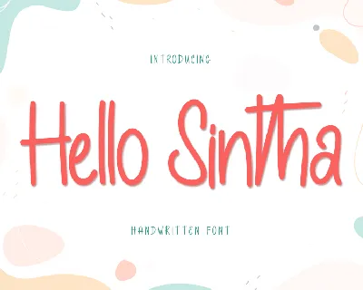 Hello Sintha - Personal Use font
