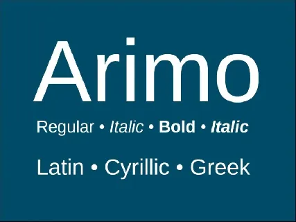 Arimo Family font