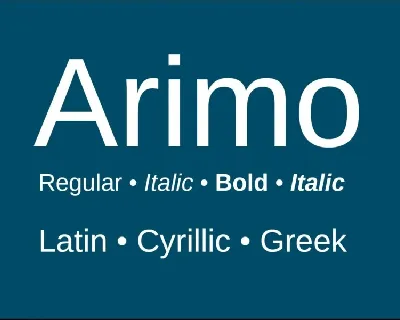 Arimo Family font
