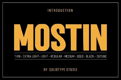 Mostin font