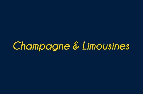 Champagne & Limousines font