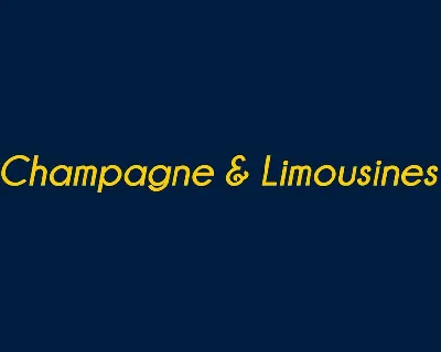 Champagne & Limousines font